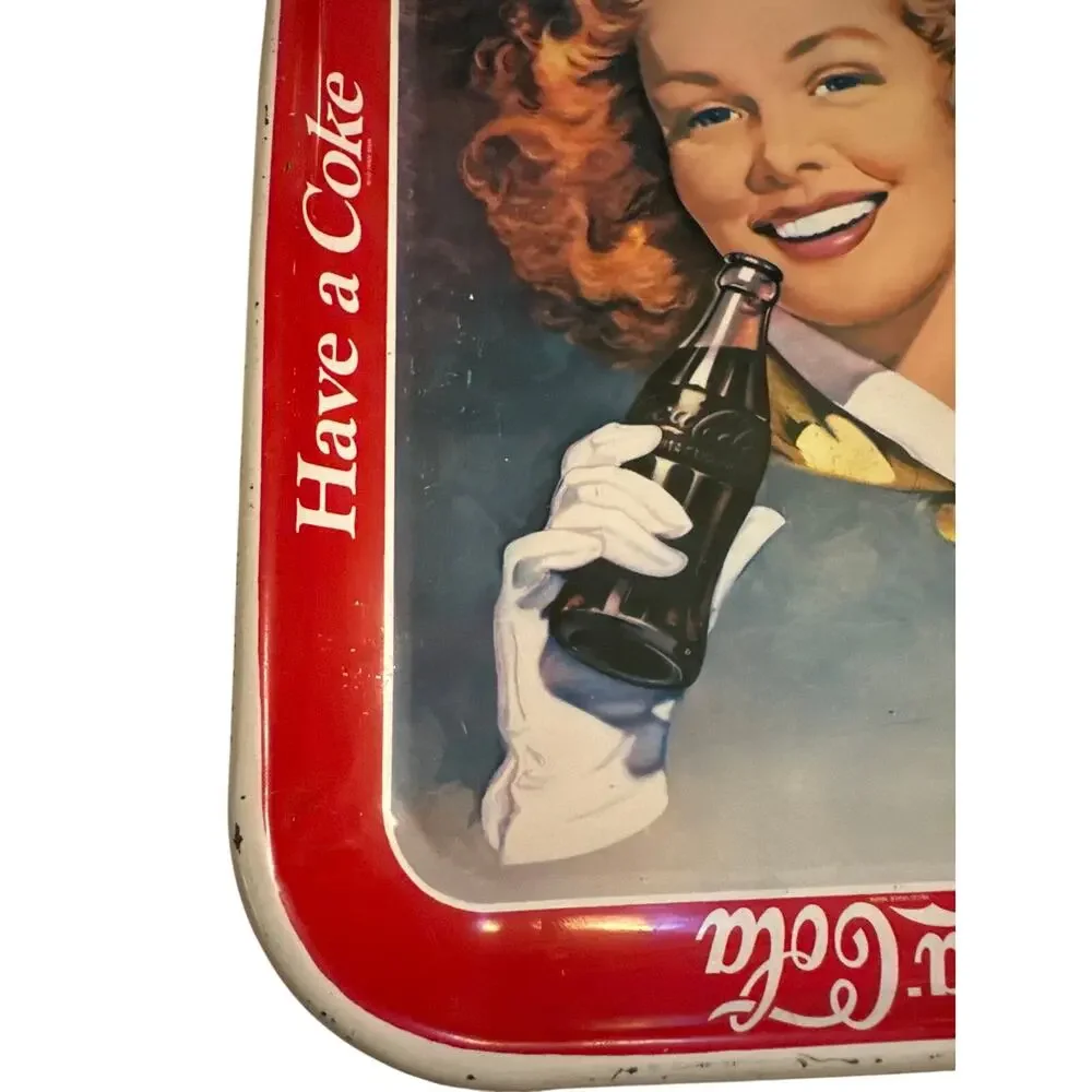 Vintage 1950s Have A Coke Coca-Cola Serving Tray Metal Advertising Collectible
